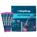 DripDrop Berry Electrolyte Powder, 8 oz sticks, 32 count Q6