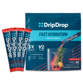 DripDrop Fruit Punch Electrolyte Powder, 8 oz sticks, 32 count T8