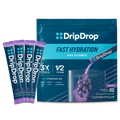 DripDrop Grape Electrolyte Powder, 8 oz sticks, 32 count N1