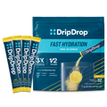 DripDrop Lemon Electrolyte Powder, 8 oz sticks, 32 count Y8