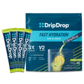 DripDrop Lemon Lime Electrolyte Powder, 8 oz sticks, 32 count V8