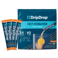 DripDrop Orange Electrolyte Powder, 8 oz sticks, 32 count X9