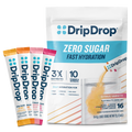 DripDrop Zero Sugar Citrus Variety Pack Electrolyte Powder, 8 oz sticks, 16 count Z9