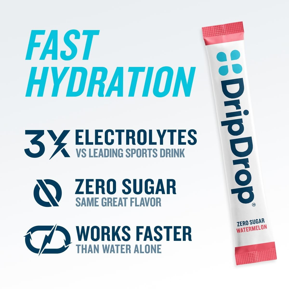 DripDrop Zero Sugar Classic Variety Pack Electrolyte Powder, 8 oz sticks, 32 count V5